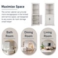 thumbnail image 5 of S-HOME Ample Storage Tall Corner Cabinet with Doors and Shelves For Living Room or Bathroom Stylish MDF Furniture, Black, 5 of 16