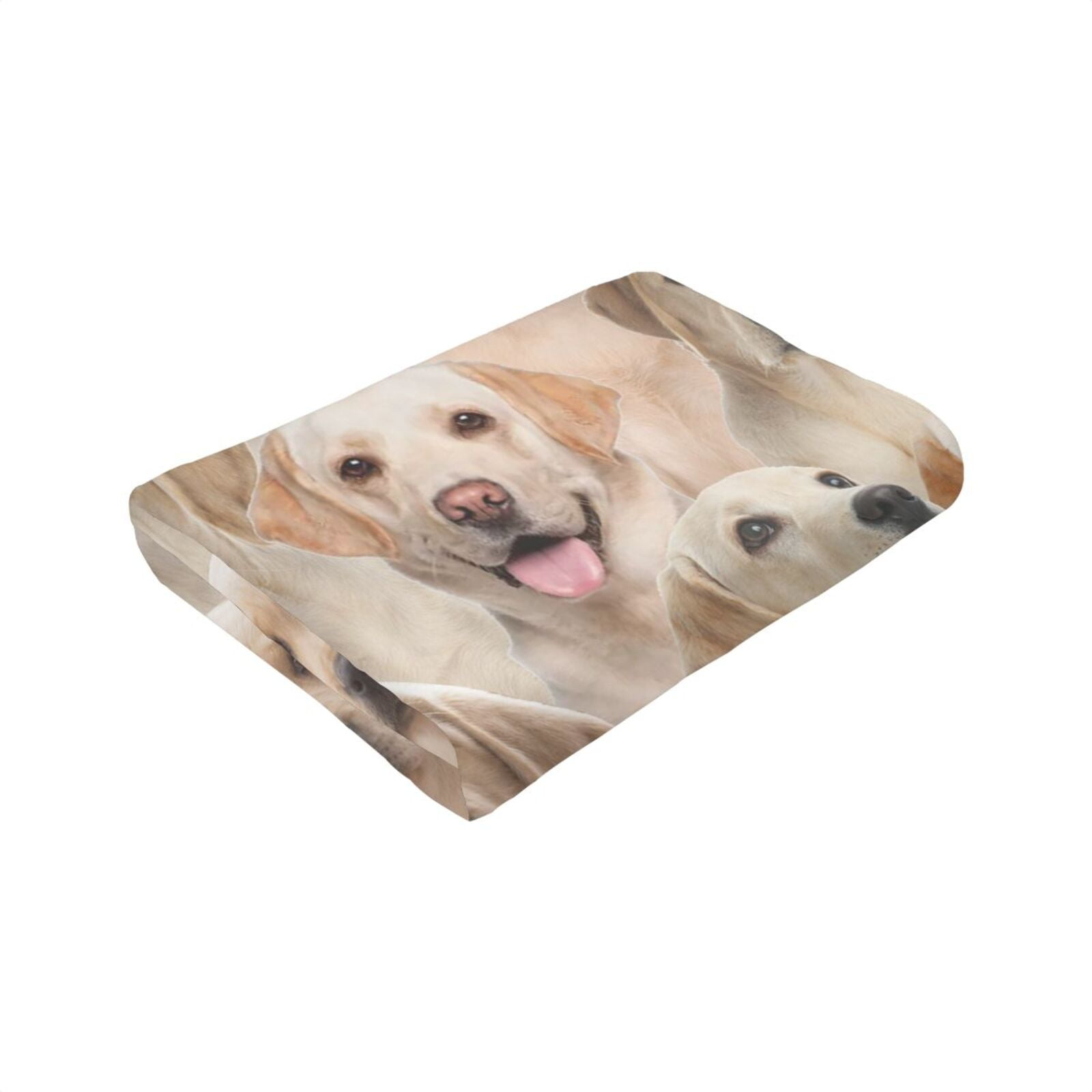 Wijzvio Labrador Retriever Dog Throw Blanket Soft Fuzzy Fleece Blanket For Couch Bed Living Room Decoration 60"X50"