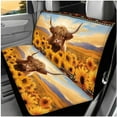 thumbnail image 3 of KUIFORTI Highland Cow Sunflower Seat Covers for Car 14 Pack with Cars Steering Wheel Accessories Auto Center Console Armrest Pad Seats Belt Pads Nonslip Fit for Cars SUV Sedans, 3 of 7