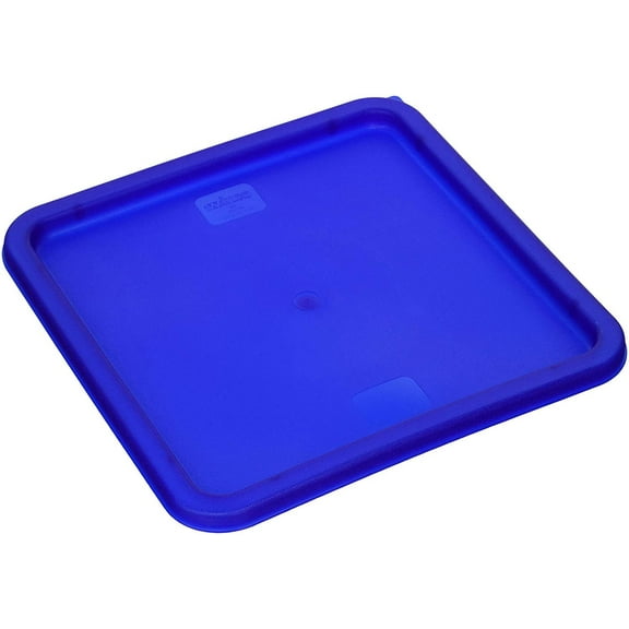 Winco Square Cover For 12-22 Qt Food Containers, 11-2/5" x 11-2/5", Blue