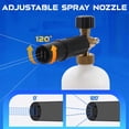 thumbnail image 2 of Short Pressure Washer Gun with Foam Cannon, 1L Foam Bottle, 1/4" Quick Connect, 3/8" Inlet, M22-14mm and M22-15mm Fittings, 5 Spray Nozzle Tips, Car Wash Cleaning Kit, 2 of 9