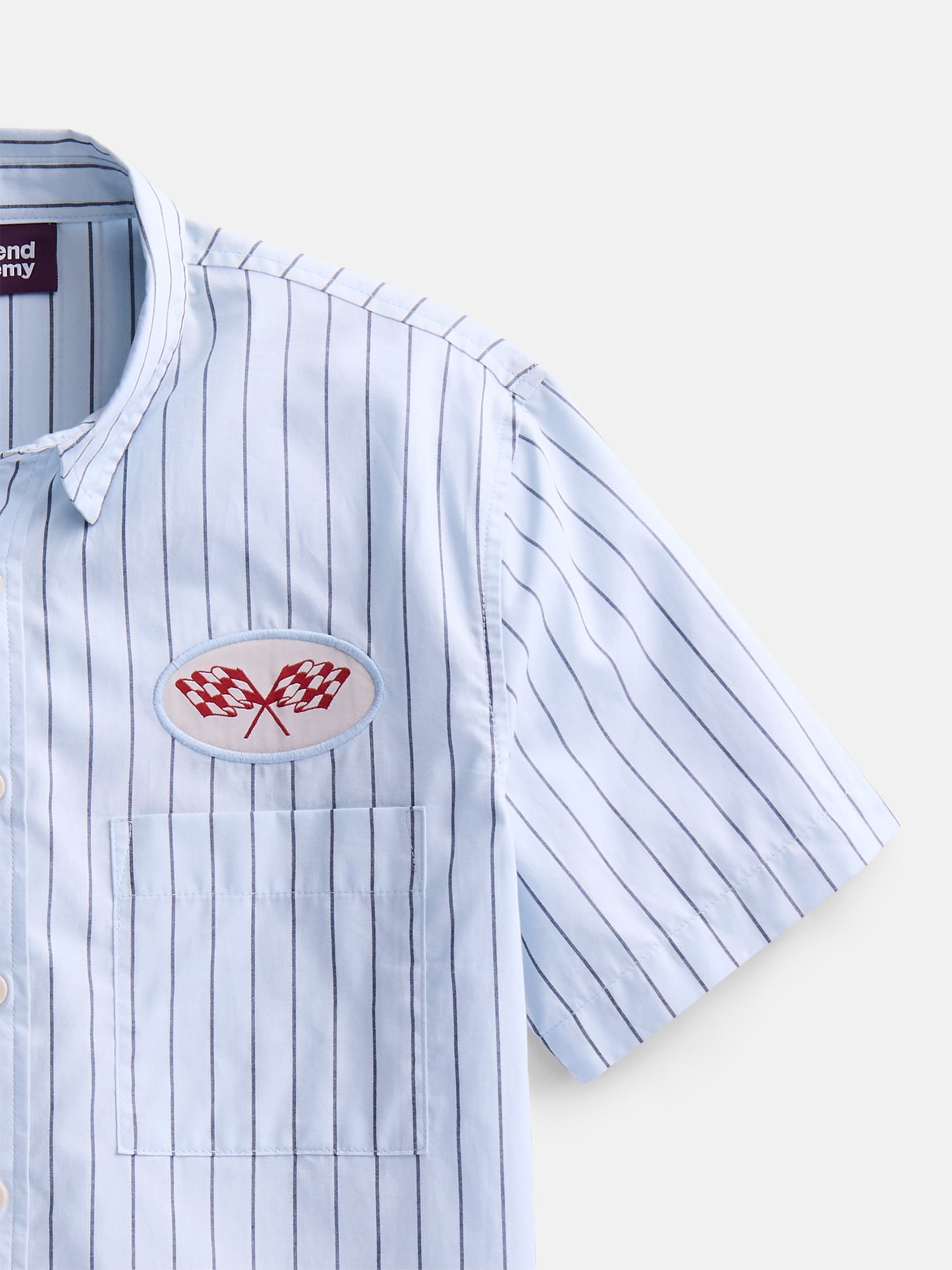 Weekend Academy Boys Cropped Cotton Poplin Work Shirt