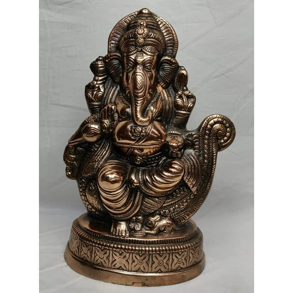 Bronze Ganesha Statue Indian God Statues Hindu God Ganesha Idol Ganpati Murti Lord Ganesha Figurine God of Success Indian Handmade Statues Indian Home Temple Decor Vinayaka Statue - AtoZ India Cart