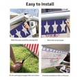 thumbnail image 7 of 4th of July RV Awning Sun Shade Screen 9'X7' American Flag Patriotic Mesh Sunscreen Memorial Flower Fireworks Awning Shade Screen with Zipper UV Blocker Completed Kits for RV Motorhome Camper, 7 of 7