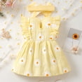 thumbnail image 6 of MEZZALL Summer Baby Girls Dress With Flower Print Sleeveless Dress And Headband Toddler Fashion O-Neck Vacation Dresses, 6 of 9