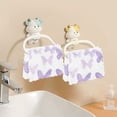 thumbnail image 6 of 6 Pieces of Kitchen Towels 11x11Inch Kitchen Dish Cloths Kitchen Dish Towels Reuseable Cleaning Cloths Pretty Purple Butterfly Seamless, 6 of 9