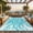 Light Blue, variant on 8*10/9*12ft Outdoor Rug Waterproof Reversible, Plastic Straw Patio Rug for Camping RV, Modern Sun Geometric Pattern, Large Lightweight Portable Mat for Backyard Deck Beach Picnic