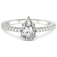 thumbnail image 3 of IGI Certified 3 Carat Pear Shape Lab Grown Diamond Engagement Ring | 14K White Gold | Jia Secret Double Halo Eternity Lab Diamond Ring | FG-VS1-VS2 Quality Friendly Diamonds, 3 of 5