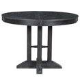 thumbnail image 3 of Aukfa Extendable Dining Table for 4-6, 42"-56" Round Kitchen Table with Removable Leaf for Dining Room/Living Room, Espresso, 3 of 8