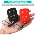 thumbnail image 2 of Key Fob Cover Compatible with GMC Sierra 1500 2500HD 3500HD Chevrolet Silverado 2021-2025 Keychain Case Holder Protector,Black/Red, 2 of 6