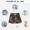 thumbnail image 6 of FORMRS Boys Swim Trunks Quick Dry Mesh Liner Boardshorts Sizes XS-XL, Black Fish Pattern, 6 of 7