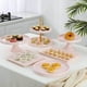 thumbnail image 5 of Advancent Bandejas para servir pasteles, para cupcakes de frutas para el hogar, soporte para repostería, de Color sólido, soporte para postres Mostrada Blanco bandeja cuadrada de 10 pulgadas, 5 of 6
