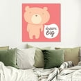 thumbnail image 2 of Wynwood Studio 'Dream Big Teddy Berry' Symbols and Objects Wall Art Canvas Print - Orange, White, 20" x 20", 2 of 2