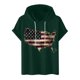thumbnail image 1 of Blusa con capucha de manga corta para hombre, informal, con estampado, a la moda, con capucha, camiseta deportiva de manga corta, blusa de poliéster para hombre, 1 of 7