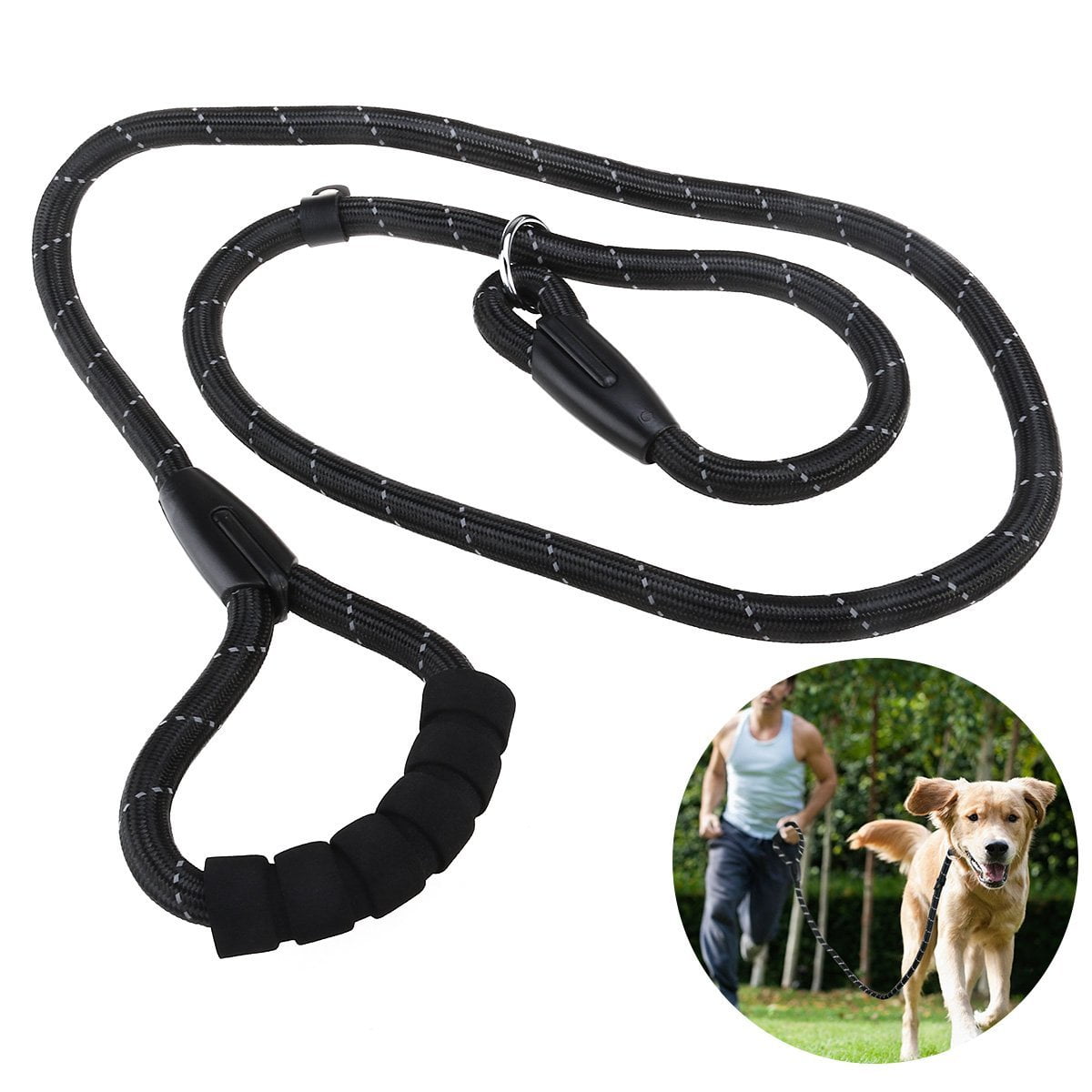 Reflective Dog Slip Collar for Running Walking Hiking, Durable