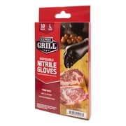 EG 10PK Disposable Nitrile BBQ Gloves for cooking, grilling and kitchen use , Black Color, One Size Fits Most.