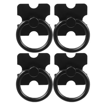 Miangastore Poignée d'Armoire Ronde 4 Pcs Tiroir en Alliage de Zinc Noir 1.4x1.4x0.04 Po