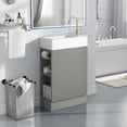 thumbnail image 2 of Aukfa 18.6" Bathroom Vanity with Sink Combo, Modern Storage Cabinet with Two-tier Shelves, Gray, 2 of 8
