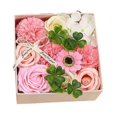 thumbnail image 1 of Caja de regalo de flores de clavel, regalo del día de la madre, aniversario / cumpleaños / boda / día de San Valentín / mejor regalo para la familia - rosa Feliz Sencillez, 1 of 3