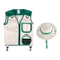 thumbnail image 2 of Kits de explorador para niños, chaleco y sombrero para cosplay para fiesta de Halloween, juguetes educativos para juegos de rol, equipo de campamento, verde, 2 of 8