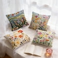 thumbnail image 5 of GSKKLQ Spring Flower Pattern Cushion Cover Set of 4 - Imitation Embroidery Throw Pillowcases for Sofa, Bedroom, Easter Decor, 5 of 8