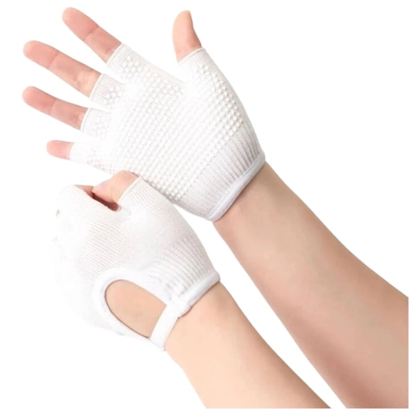 Silicone Yoga Gloves for Women - Protective Gloves to Reduce Injury, Non- Fingerless Pilates Gloves with Grips for Gym, Workout & Weight Training