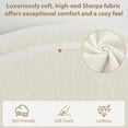 thumbnail image 4 of Twin Size Metal Bed Frame with Storage Drawers, Upholstered Boucle Platform Bed with Round Headboard, Heavy Duty & Noise Free, No Box Spring Needed, Beige with Sturdy Steel Slats, 4 of 8