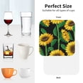 thumbnail image 6 of Naloa Sunflower 1 Coasters for Set of 4 - PU Leather Coasters, Coasters for Table Cup Tea Coffee Beer, Decorative for Kitchen Homedecor (Round), 6 of 6