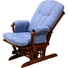 Storkcraft - Deluxe Glider/Recliner, Cognac and Blue
