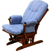 Storkcraft - Deluxe Glider/Recliner, Cognac and Blue