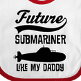 thumbnail image 4 of Inktastic Future Submariner Like Daddy Boys or Girls Baby Bib, 4 of 4