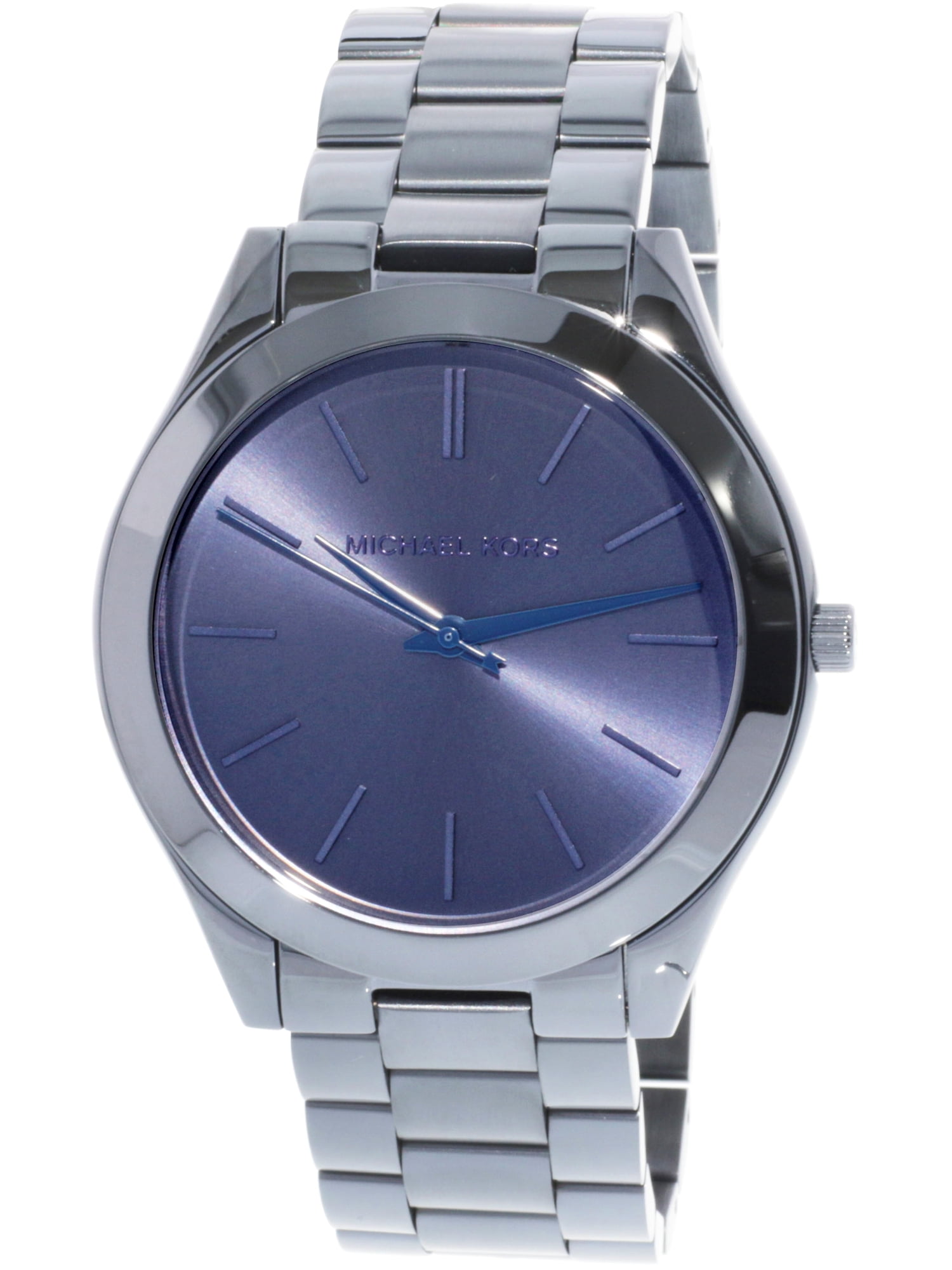 michael kors blue stainless steel watch
