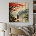 thumbnail image 2 of Designart "Japan The Land of the Samurai VII" Japanese Print on Natural Pine Wood, 2 of 5