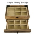 thumbnail image 5 of Excello Global Products Jewelry Box: Farmhouse Solid Wood Rustic Distressed Jewelry Organizer. Includes Glass Window and Storage Drawer. - EGP-HD-0404, 5 of 5