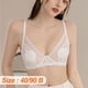 thumbnail image 3 of Sujetador de mujer de cobertura total con encaje, talla grande, ajustado, copa completa, ropa interior sin forro, color blanco, 3 of 5