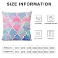 thumbnail image 5 of YINGXI  Seamless Pattern Throw Pillow Cover Pink Teal and Purple Colorful Creative Decoration Pillow Case 24x24in, 5 of 5