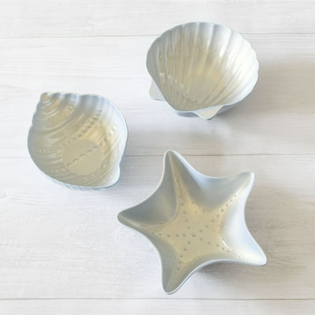 Brass Figural - Better Homes & Gardens Outdoor Melamine Coral Reef Figural Dip Bowls, Set of 3