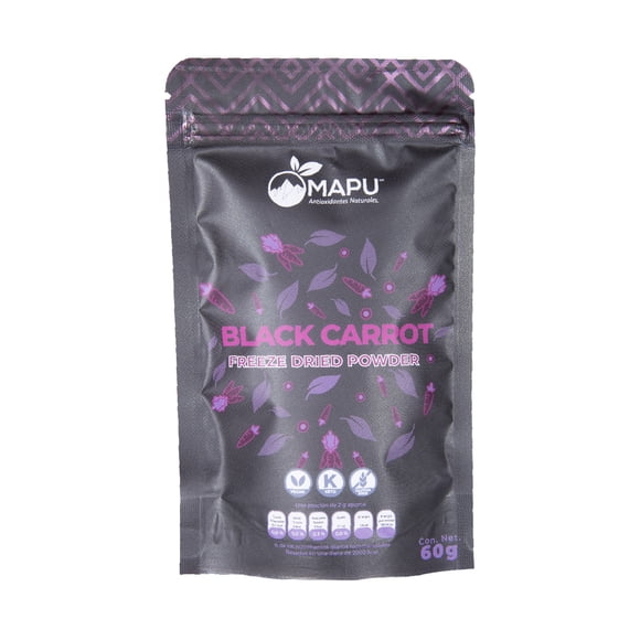 Black Carrot en Polvo Antioxidante Superfood Natural Mapu 60 g