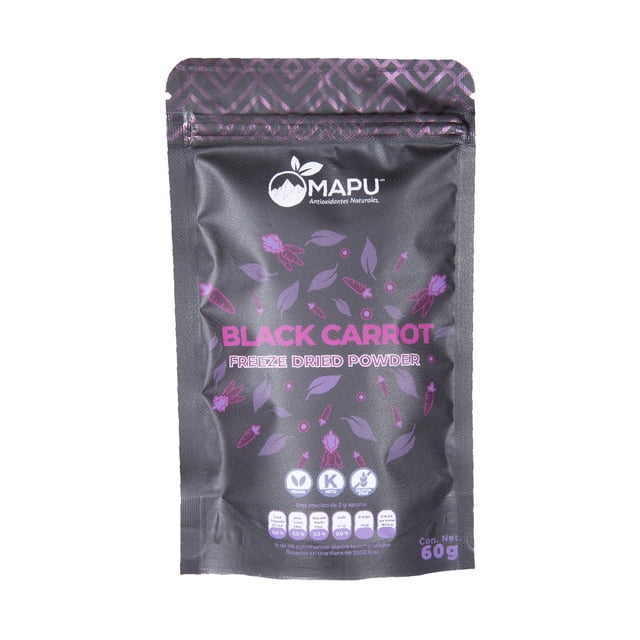 Black Carrot en Polvo Antioxidante Superfood Natural Mapu 60 g