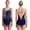 Navy Blue, variant on Women's Sparkly Rhinestone Sleeveless Figure Skating Dance Dress Lyrical Ballet Leotard Dancewear Burgundy S