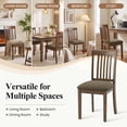 thumbnail image 4 of EOP Upholstered Dining Chair Set of 2, Farmhouse Kitchen Wood Chairs with Backrest, Modern Fabric Padded Dining Chairs for Kitchen, Living Room, Coffee Pad, 4 of 11