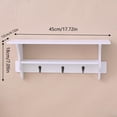 thumbnail image 3 of XKHBDL Length Shelf with Hooks Entryway Coat Rack Wall Mount Wood Coat Hooks with Shelf Wall-Mounted Coat Hook Rack for Bathroom, Living Room, Bedroom, 3 of 4