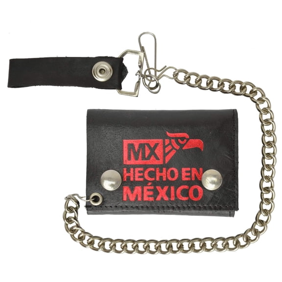 Hecho en Mexico Genuine Leather Trifold Chain Wallet 946-34 (C)