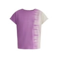 thumbnail image 5 of Time and Tru Women's Cotton Tie Dye Dolman Tee with Rolled Cuffs, XS-XXXL, 5 of 5