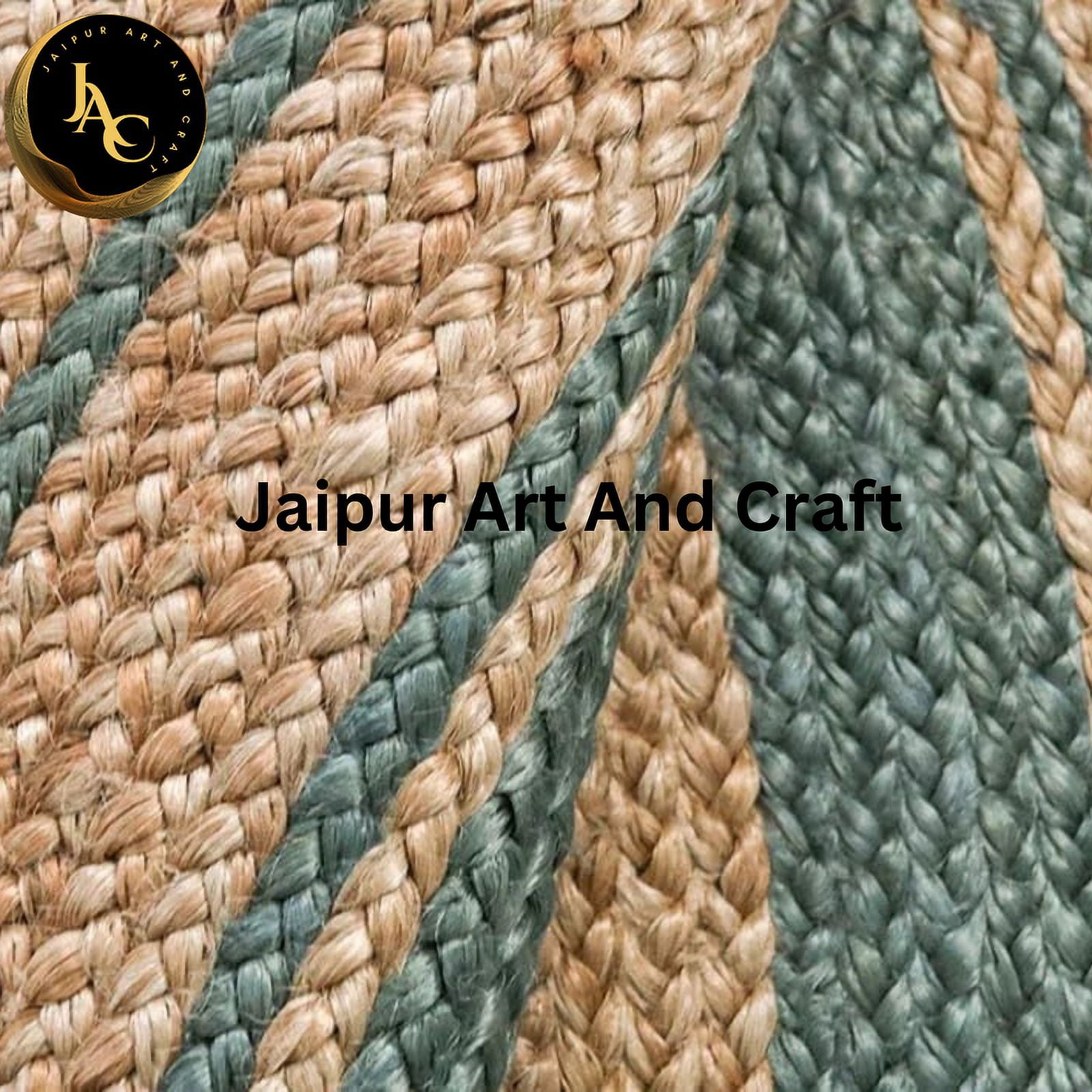 Jaipur Art And Craft Reversible Jute Rug New Design Handmade Braided Round Area Rug for Home Décor (9x9 Sq Ft)