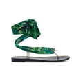 thumbnail image 3 of INC Womens Green Scarf Tie Brooch Slip Resistant Embellished Malana Round Toe Lace-Up Thong Sandals Shoes 5 M, 3 of 4