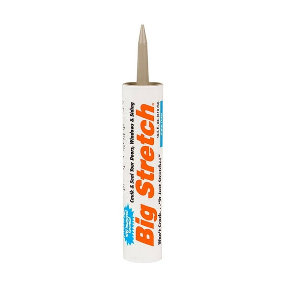 Sashco Big Stretch Acrylic Latex Caulk - Waterproof - 12 Pack, 10.5 oz, Slate Gray