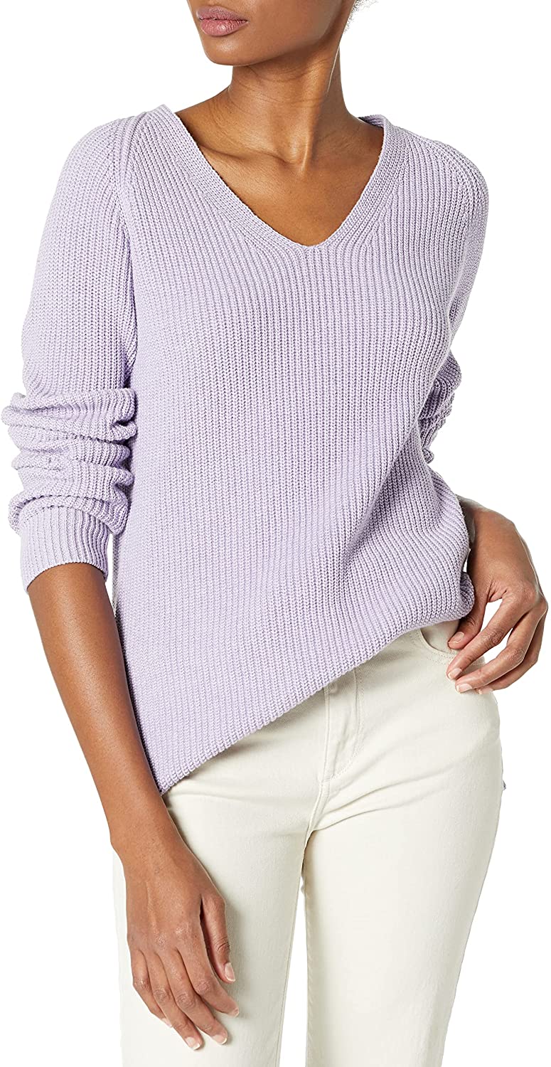 deep v neck sweater women