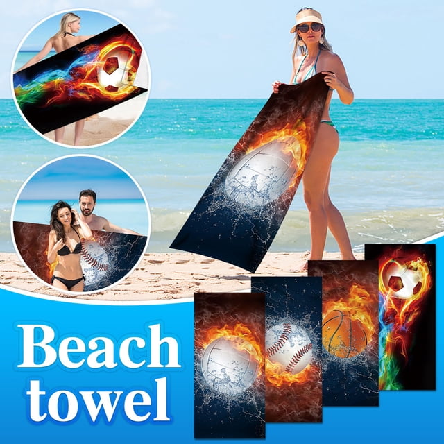Fiudx Toalla de Playa de Microfibra, Ligera y Compacta, Diseño Resistente a La Arena, Tecnología de Secado Rápido, Perfecta para Viajes, Piscina, Camping, Picnic, Tamaño 30 X 60 Pulgadas