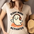 thumbnail image 4 of Float Mode Activated Graphic Tee Funny Ghost Headphones Shirt, CarolinaBlue, Size M, 4 of 6